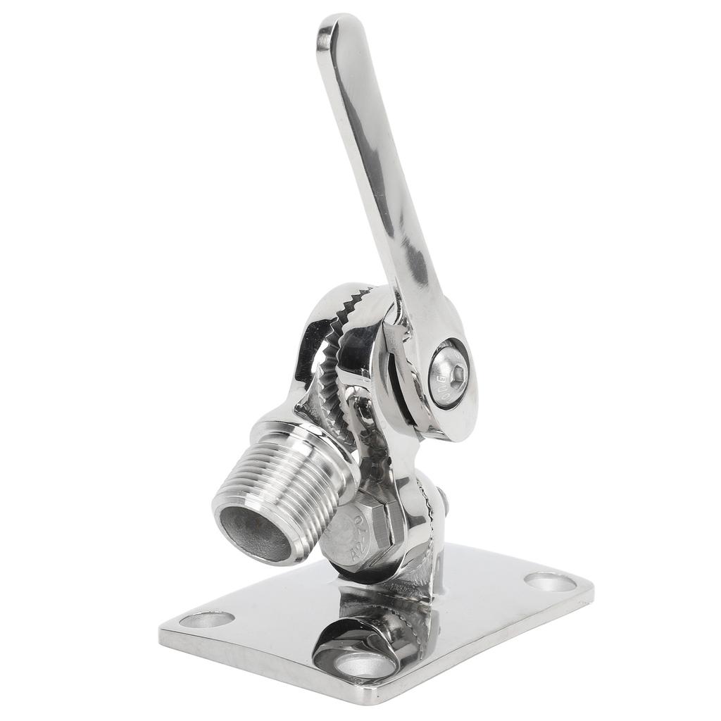 Marine Grade VHF Antenna Base Mount 93 X 64mm Stainless Steel Adjustable Mount Base Bracket For