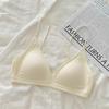 Thin Shoulder Straps French Deep V-neck Seamless Small Chest Gathering Triangular Cup Thin Style Without Steel Ring Comfortable Bra Summer