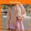 Cardigan lavorato a maglia da donna stile street con bottoni per abbigliamento casual primaverile