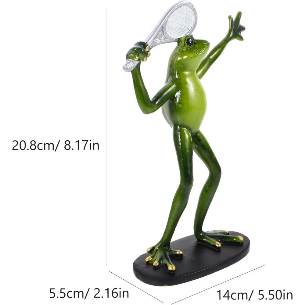 Frosch Gartenskulptur Tennis Frosch Statue Tierdekoration Frosch Außen Skulptur Hof Garten Dekoration Heimdekoration