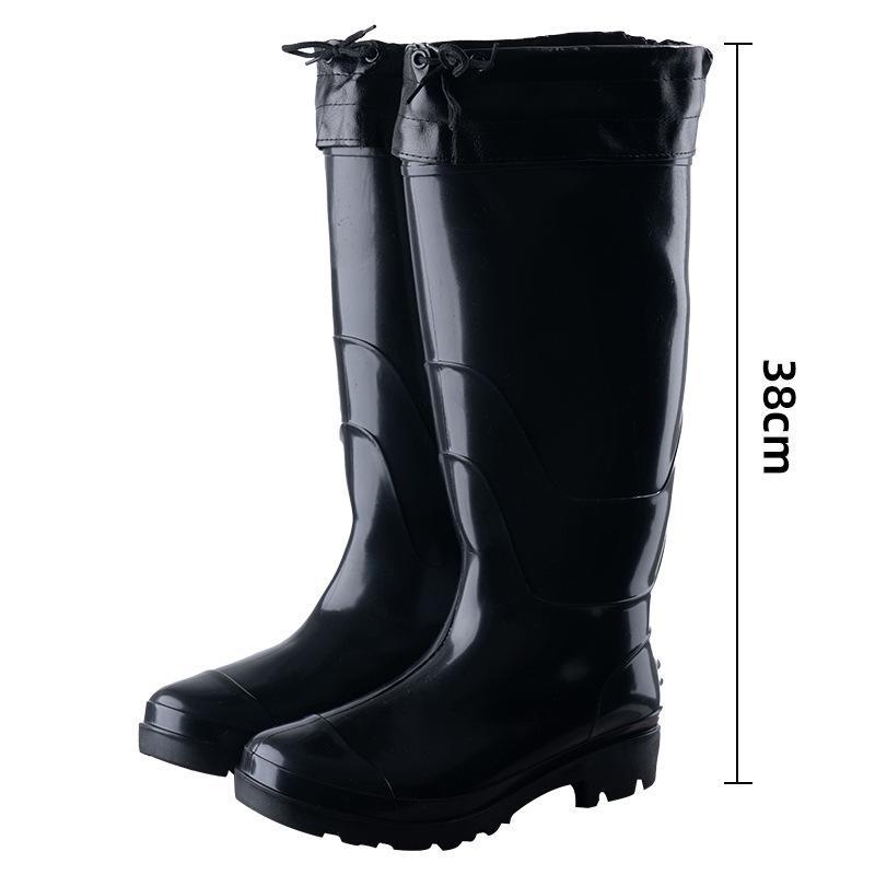Men's Acid-Resistant Non-Slip Waterproof Rain Boots - Summer Short Tube Rubber Shoes for Chefs