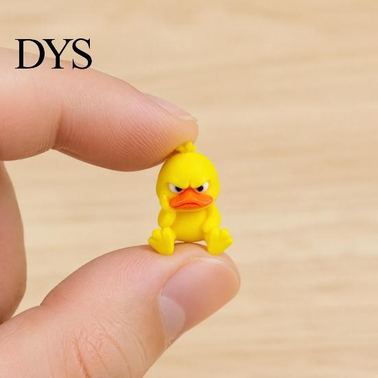 Angry Duck Model 3D Printed Yellow Ornament, Funny Desk Miniature Figurine Decoration, Cute for Home Office Decor Unique Gift Coworkers