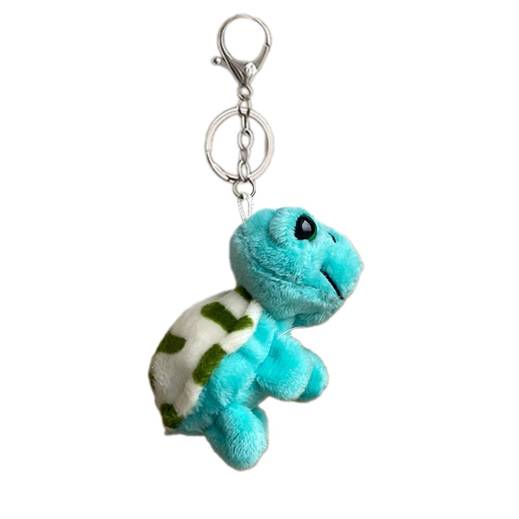Cartoon Plush Turtle Charm Keychains Sweet Cute Pendant Car Keyring Backpack Decoration Fashion Jewelry for Women Girls