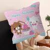Cartoon Cute S-Sugarbunnies Cushion Cover Car Throw Pillow Case For Sofa Car Christmas Gift 40x40cm 45x45cm