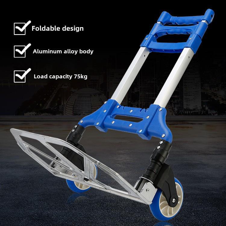 Collapsible Aluminum Alloy Luggage Cart & Portable Trolley