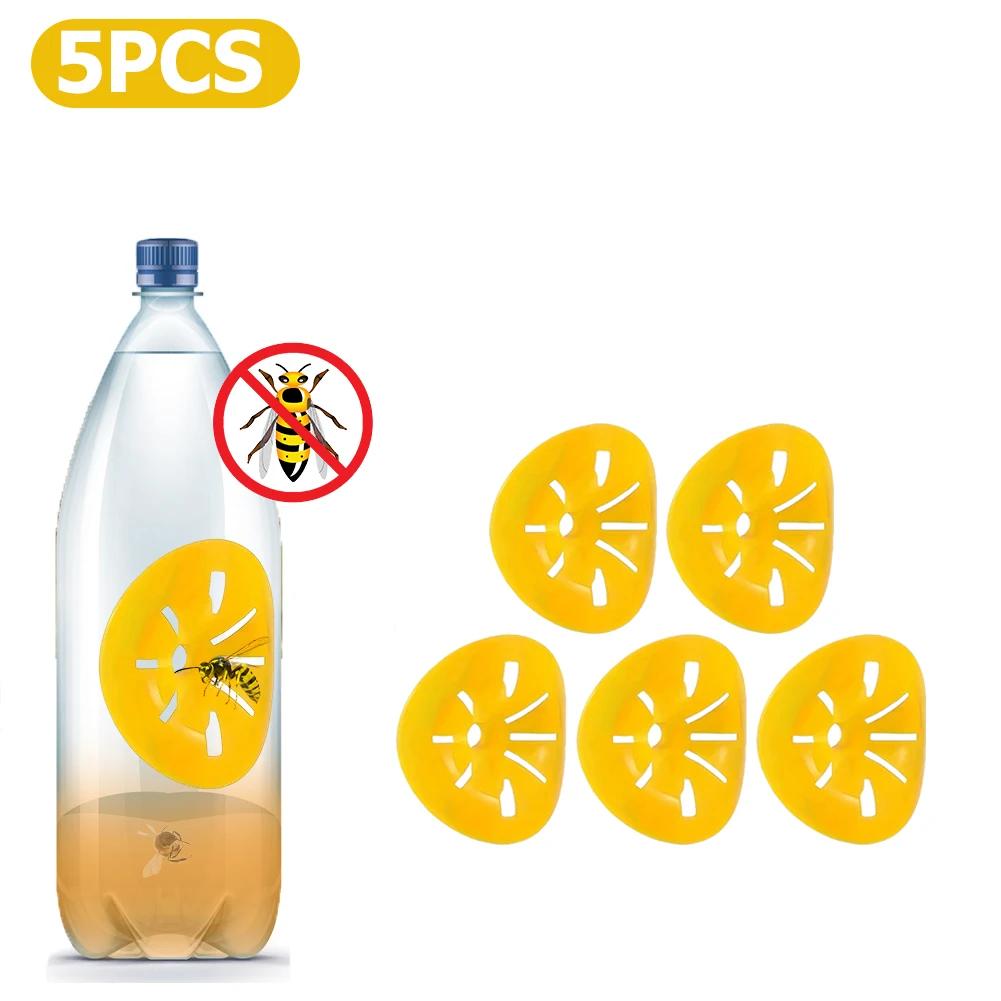 20-5Pcs Reusable Wasp Trap Insect Funnel Killer Flower Bee Hornet Catcher Plastic Bottle Wasp Traps Garden Pest Control Tool