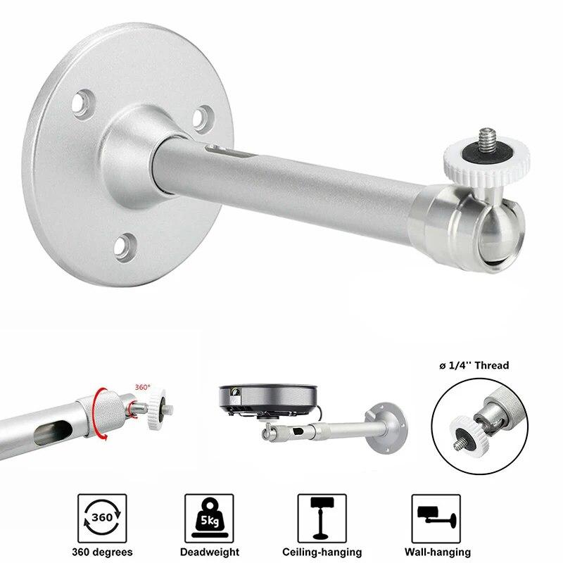 Long Digital Camera Projector Camcorder 35mm SLR Mounting Bracket 360 Degrees Rotate Angle Aluminium Alloy