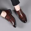 Fashion Men Wedding Party Shoes Lace Up Oxford Dress Shoes Men Cow Leather Suit Shoes Footwear Wedding Formal Italian Shoes Men
