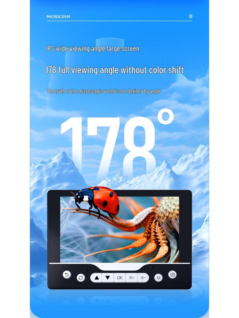 1080P Portable Digital Microscope with Screen - 100x Magnification for Circuit Board Repair