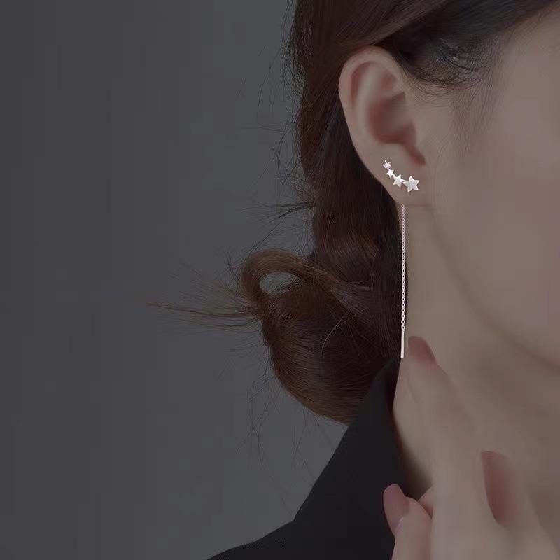 Trendy Star Ear Cuffs with Long Tassels - Women s Summer Jewelry