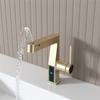 Brushed Gold Bathroom Faucet with Shower Head Basin Faucet Black Sink Tap Hot and Cold Chrome Grey Basin Tap Brass Material