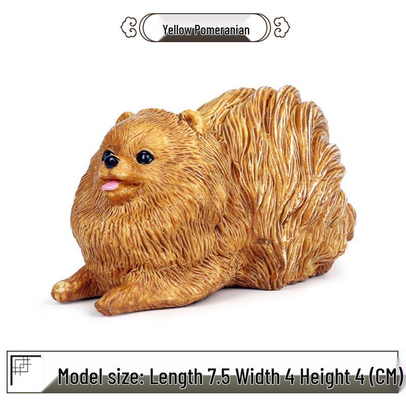 Pomeranian Pet Model Figure - Children s Cognitive Toy & Decorative Ornament