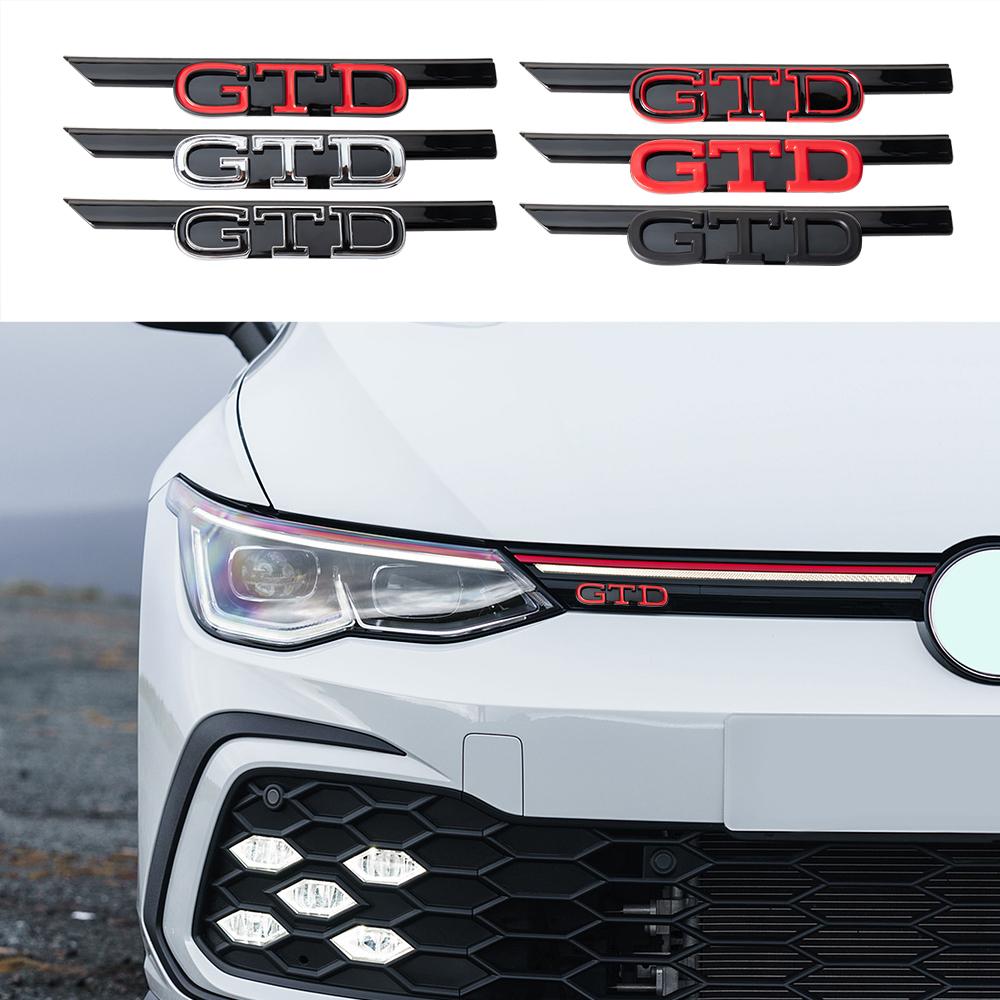1pcs New ABS GTI Letter Front Grille Emblem Replacement Type Center Cover For VW Golf 6 7 8 Rline GTI Volkswagen Car Accessories ze2
