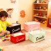 Cotton-Linen Home Foldable Storage Box Large Capacity Storage Basket Multi-Functional Storage Tote Toy  Basket for Bedroom