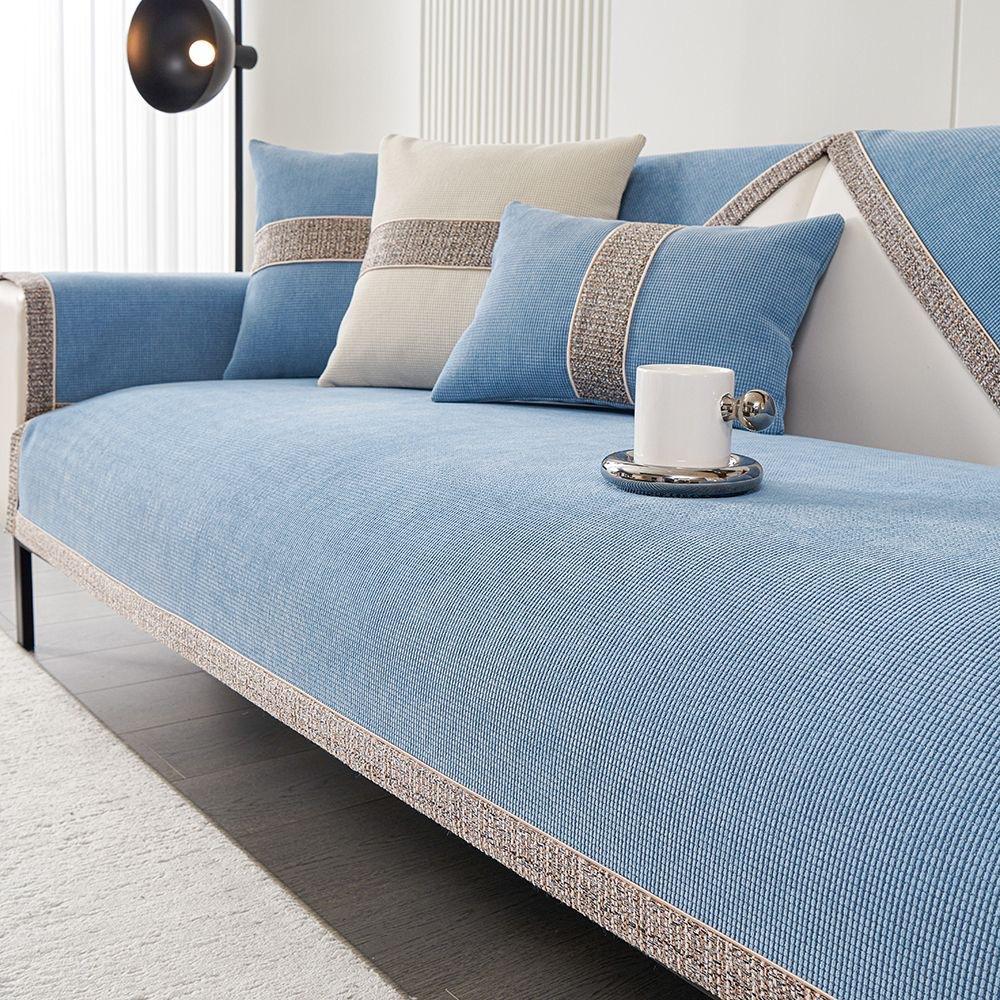 [Dumping Goods] Solid Color Four-Season Universal Sofa Cushion Anti-Skid  Sofa Cover All-Inclusive Chenier Simple Cover Towel
