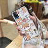 Durable Anti-dust Phone Case For ZTE Blade A71/Optus X Swift 5G Cute Kickstand Phone Holder Soft case Lanyard Anti-knock