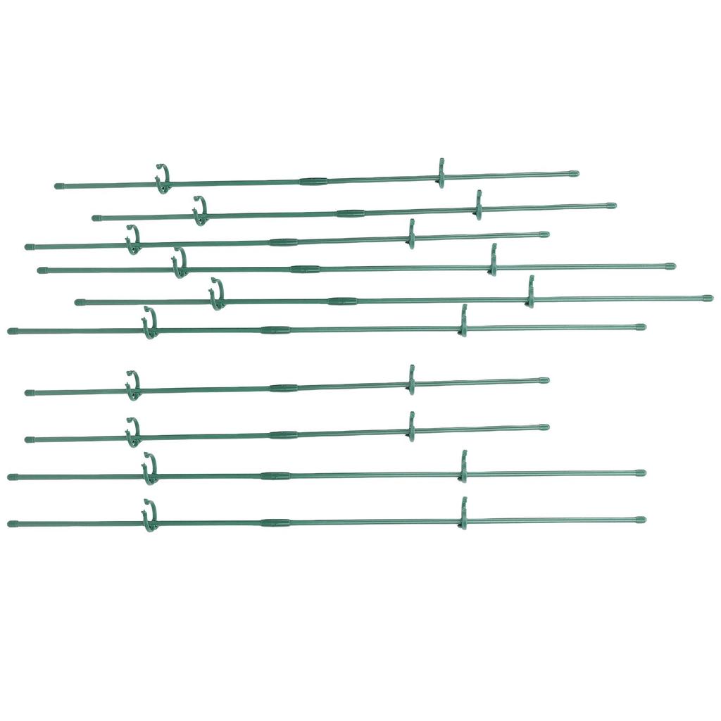 Kit di Pali di Supporto per Piante, 10 Pezzi 40cm 30cm Pali di Supporto per Piante da Giardino con 20 Pezzi Fibbie e 10 Pezzi Tubi di Collegamento per Supportare Pomodori,