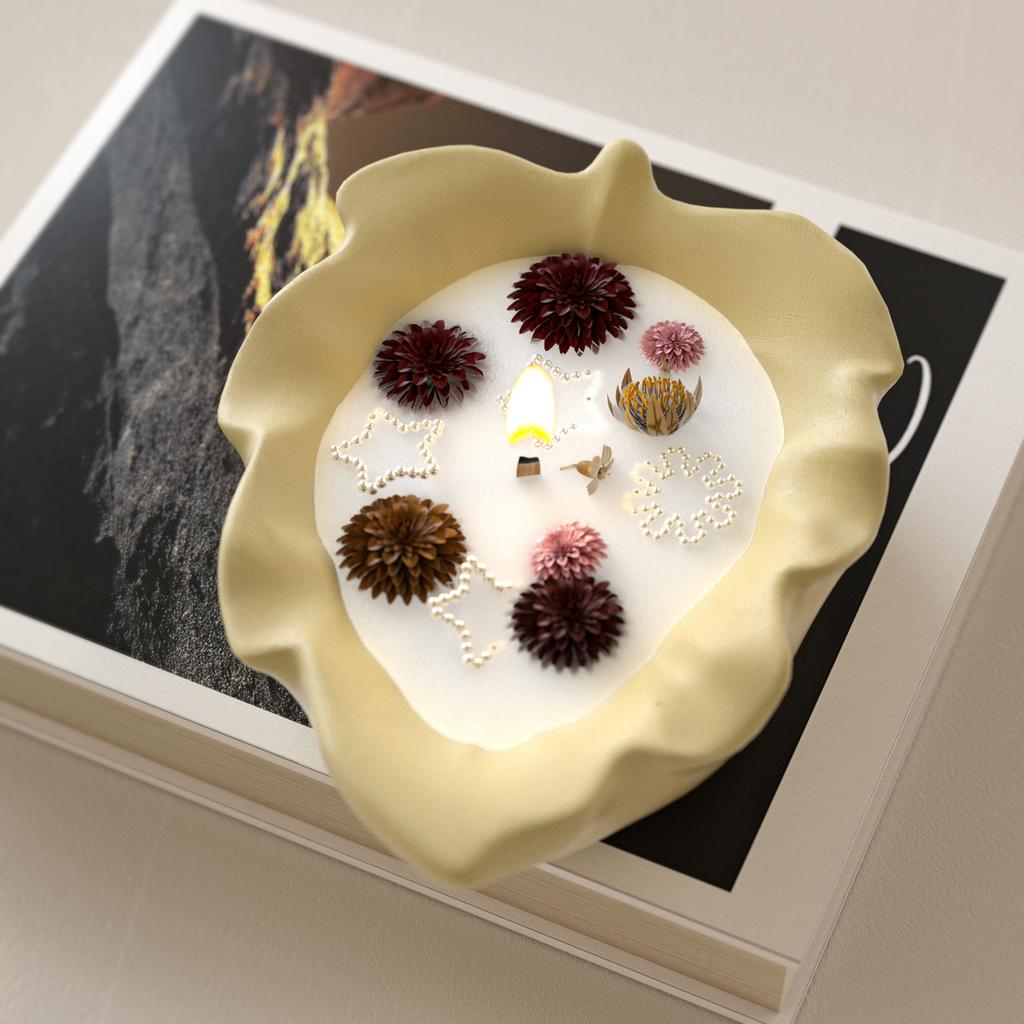 Leaf Tray Silicone Mold DIY Aromatherapy Plaster Leaf Dish Candle Cup Mold