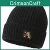 Printing Letter A Beanie Caps Solid Color Knitted Hat Windproof Fashion Gifts