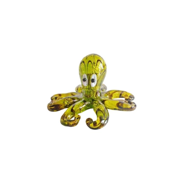 Mehrfarbige Kraken Kunstwerk Glas Tier Miniatur Figur Heim Büro Dekorationen Festliches Geschenk für Feiertage Partys Veranstaltung