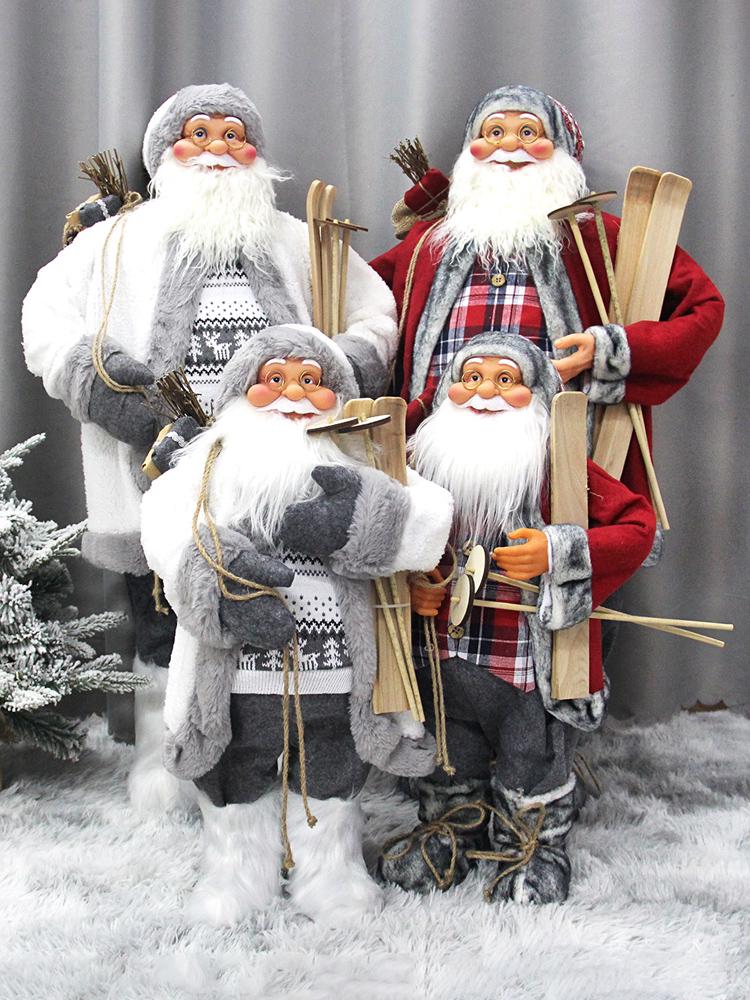 Santa Claus Figurine Christmas Decoration: Standing Old Man Doll