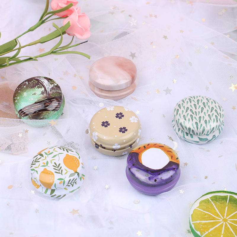 1Pc/12Pcs Mini Elegant Flower Tin Box Diy Candle Jar Balm Round Empty Iron Box