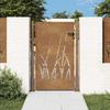 Garden Gate 105x155 Cm Corten Steel Grass Design