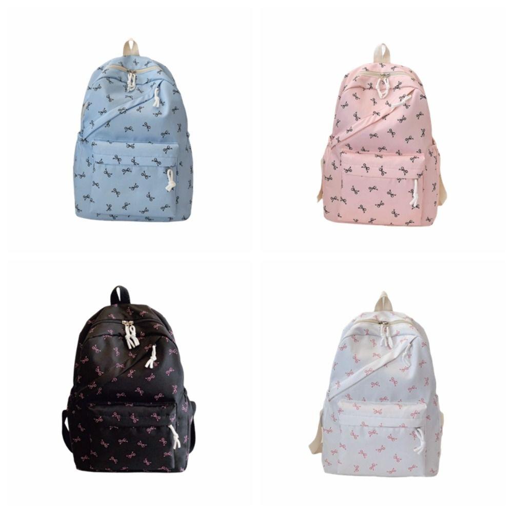 Lightweight Bow Backpack Adjustable Straps Teenagers Shoulder Bag Junior High School