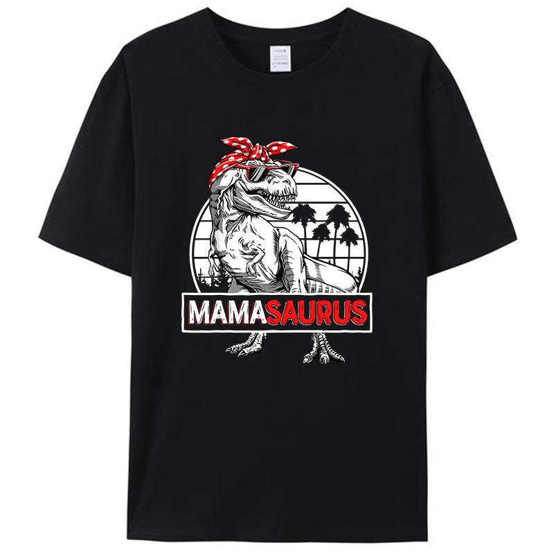 

Mamasaurus T Rex Dinosaur Funny Mama Saurus Mother s Family T-Shirt Casual Men s Clothing Women Graphic Tee Shirts Cotton Tops 4XL
