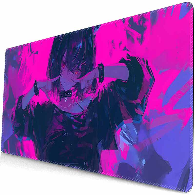 Anime Domineering Grils MouseMat Overwatch Gamer Cool Mouse Pad Purple Gamer Cabinet Large Non-Slip Mousepad Keyboard Mat
