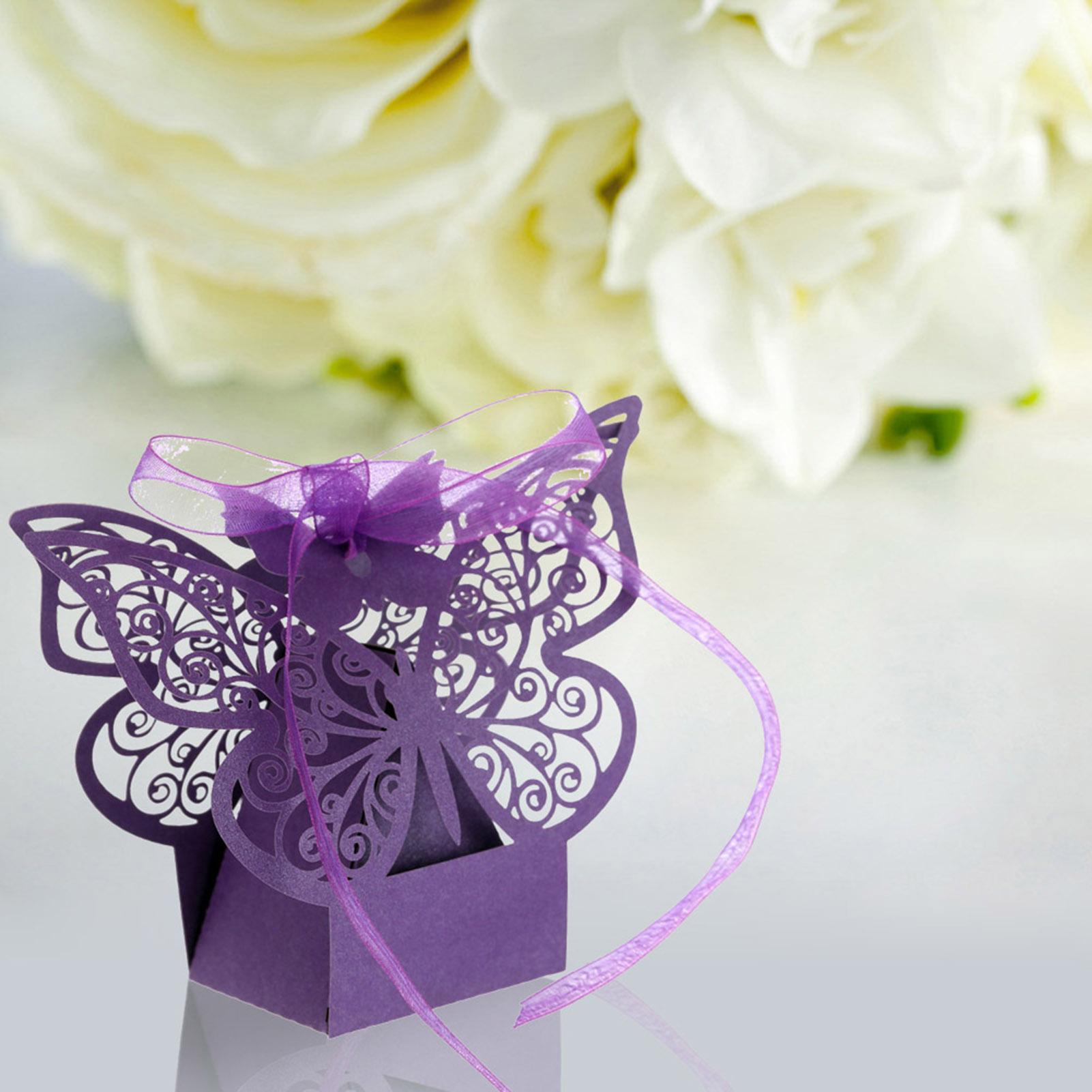 

20 PCS Cut Delicate Carved Elegant Boxes with Ribbon for Party Birthday Wedding Banquet Kindergarten Bridal Shower