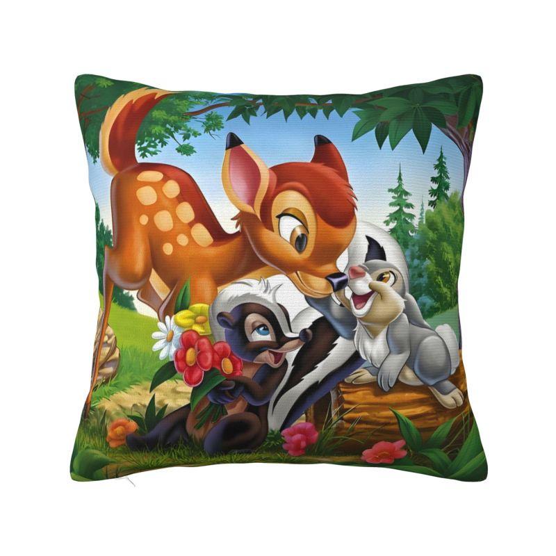 Custom Disney Film Bambi Cartoon Luxury Pillow Cover Living Room Decoration Anime Deer Cute Car Cushion