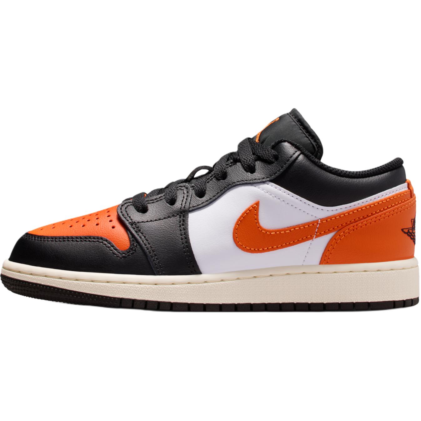 

New Jordan Air Jordan 1 Anti Slip Wear Resistant Low Top Children s Basketball Shoes Black White Orange Teenagers 553560-081 36