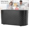 Simulated Flame Diffuser 7 Colors Light Stylish Desktop USB Air Humidifier for Home Hotel Office Black 160ml