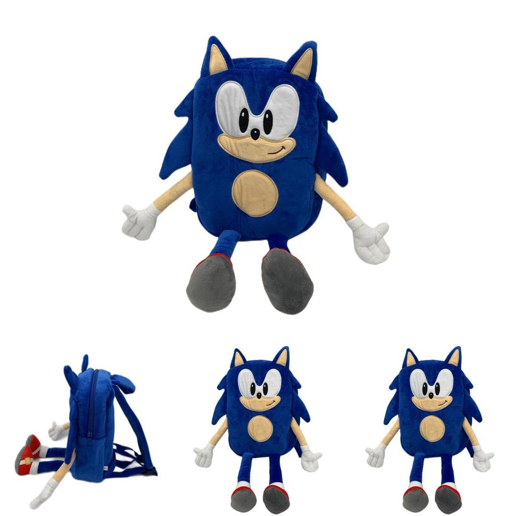 Sonic The Hedgehog Plush Toy Backpack For Kids Soft And Colorful Schoolbag For Boys And Girls