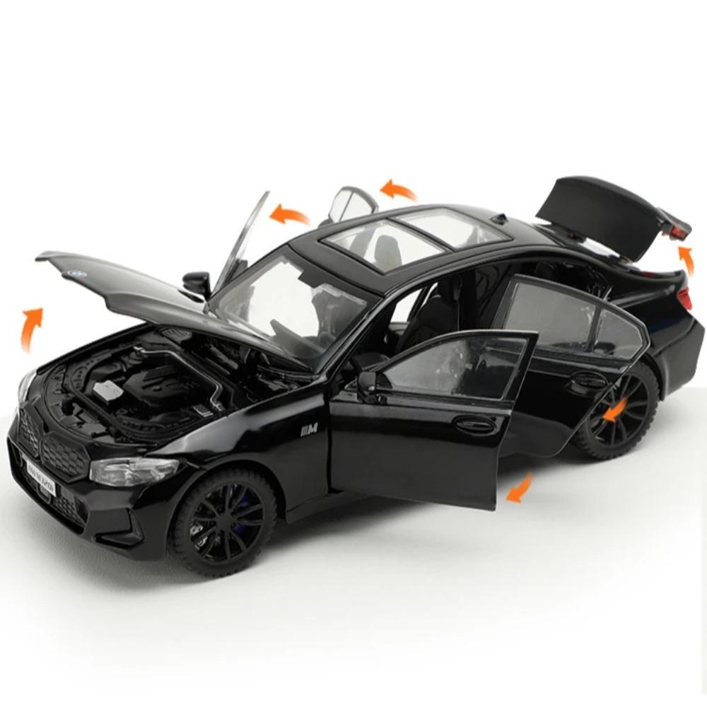 Simulation 1/32 BMW 320I Alloy Car Model Sound Light Diecast Toy Vehicle Toy Car Birthday Gift Miniature Voiture Home Decor