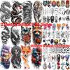 70 Fogli Tigre Aquila Drago Animali Tatuaggi Temporanei Per Uomo Donna Impermeabile Realistico 3D Serpente Scorpione Tatuaggio Falso Adesivo