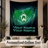 Custom Text Tapestry Werder Bremen FC Print Wall Tapestry Indoor Living Room Wall Decor