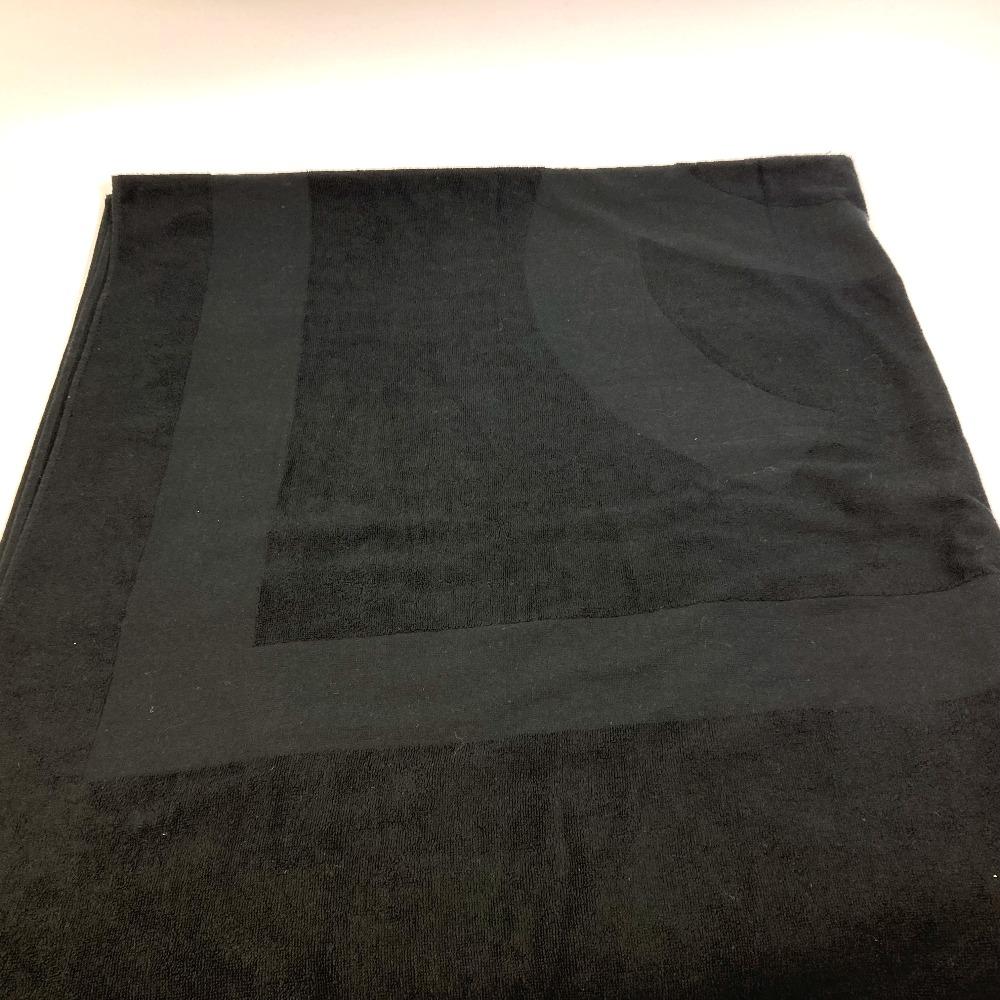 CHANEL CC CC Mark Beach towel blanket cotton Black