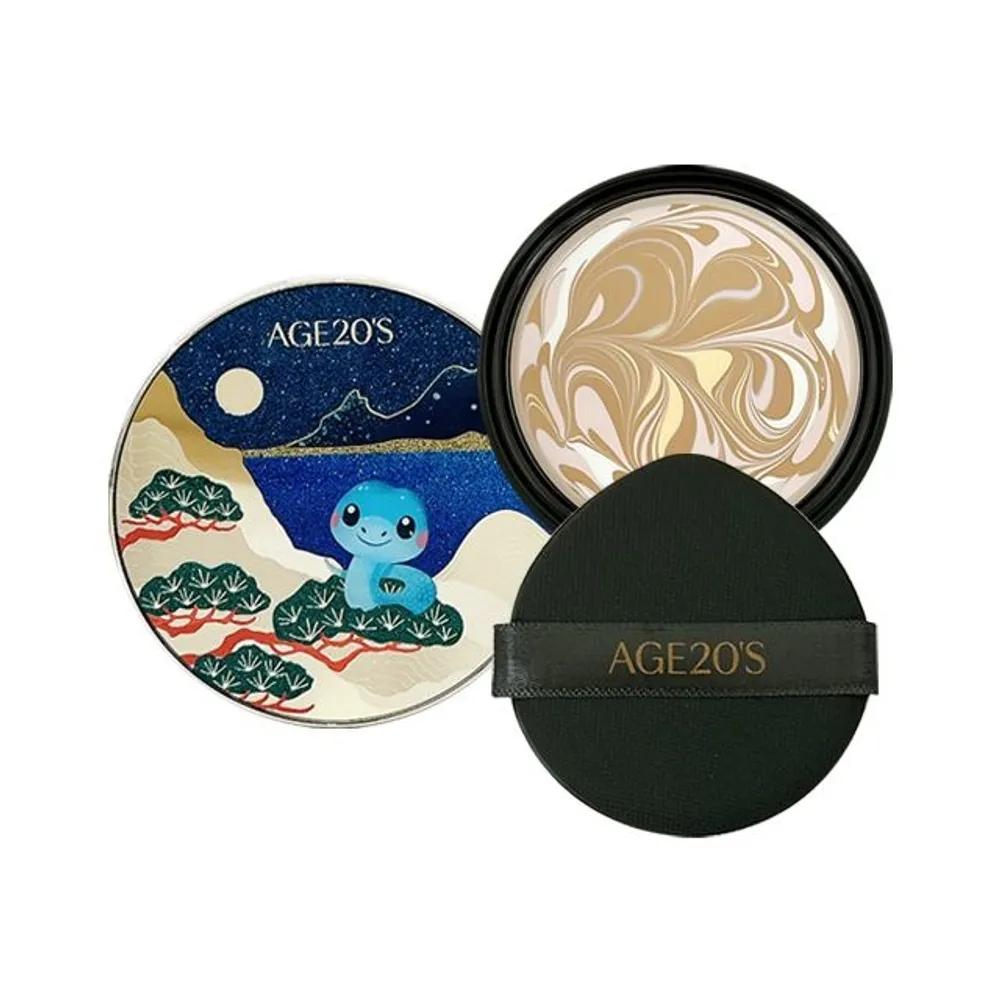 

Эссенция-пудра для возраста 20+ Ampoule Essence Pact Luxe Gold Сменный блок + Новогодний футляр AGE20s Lux Gold No. 21 Refill + New Year Case