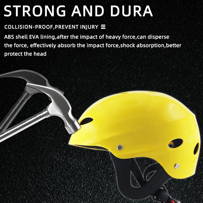 Water Sports Helmet ABS+EVA Half Shell for Kayak SUP Wakeboard Skateboard, Adjustable Vented