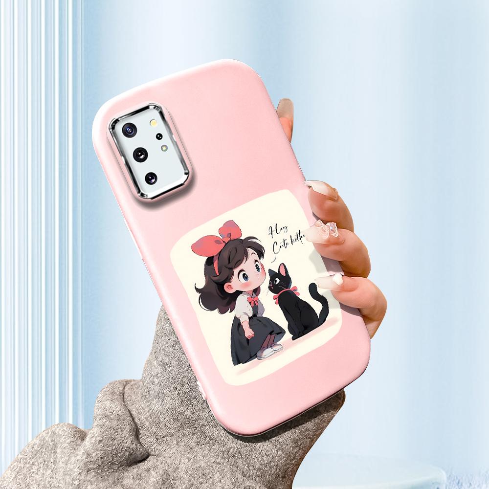 Einfarbige silberne Randlinse Fettgehäuse Weiche TPU-Flüssigsilikonabdeckung Stoßfeste Telefonhülle für Xiaomi Redmi Samsung