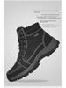 2024 Autumn/Winter Large Size Martin Boots - High Top, Casual Cotton Hiking & Workwear Shoes
