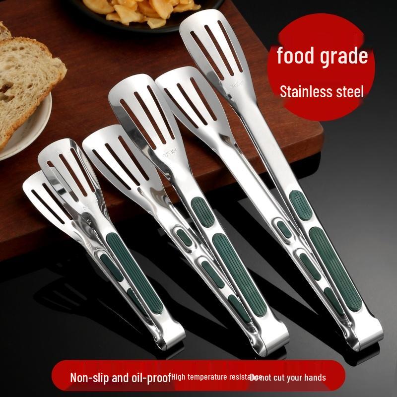 Stainless Steel Anti-Scald Food Tongs for Grilling and Serving