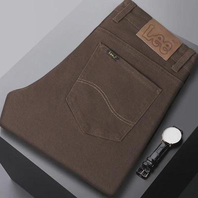 2024 Autumn/Winter Men's High Waist Casual Straight Cotton Jeans