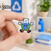 Environmental Awareness Pin Earth Enamel Lapel Pin Protecting The Metal