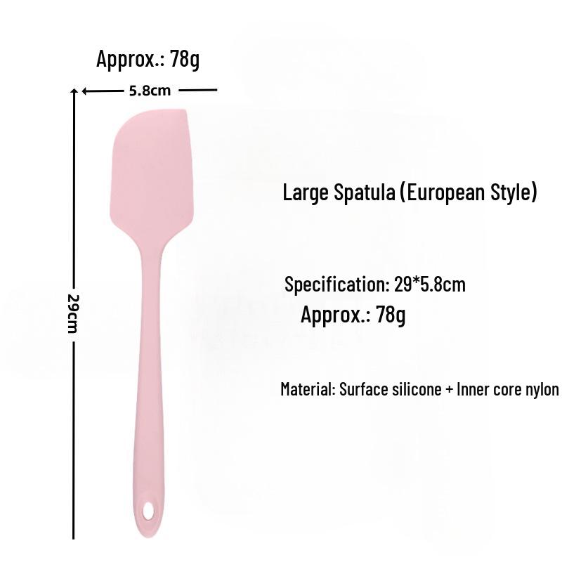 Silicone Spatula Set: Heat-Resistant, One-Piece Scrapers for Mixing & Baking (Small & Large Sizes)