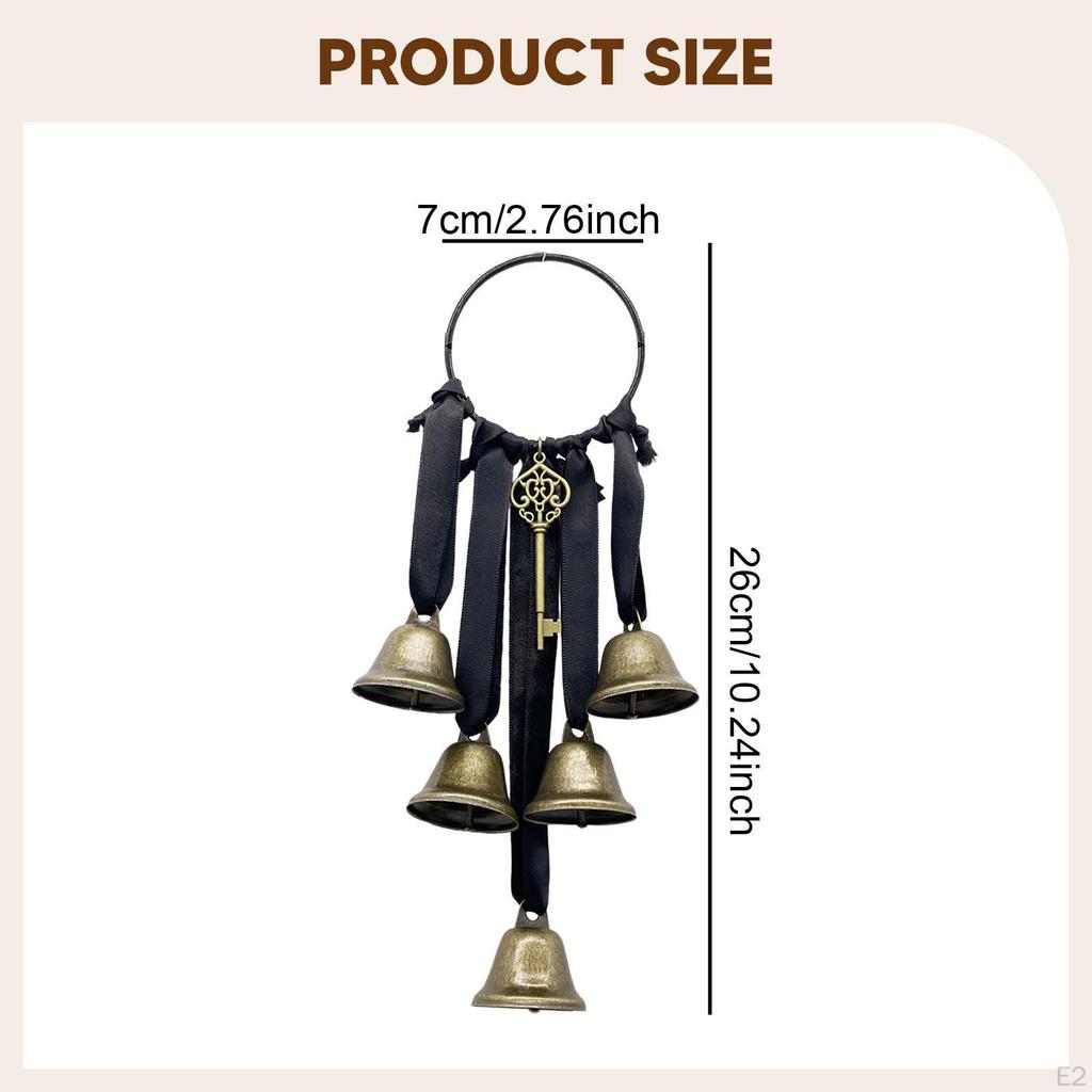 Witch Door Knob Hanging Bell Pendant Handmade Supplies Meaningful Wind Chime Hanger for House
