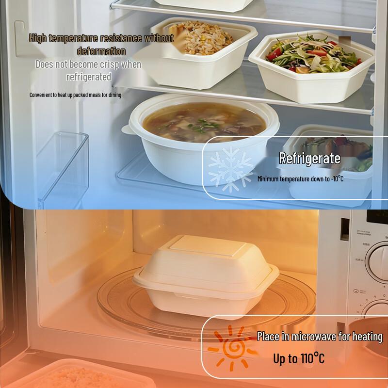 Biodegradable Double Compartment Food Container