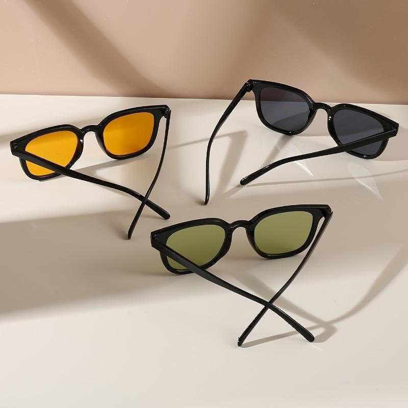 Square Black Punk Glasses Anti Blue Light UV Protection for Outdoor Driving Fishing Fashionable Eyewear